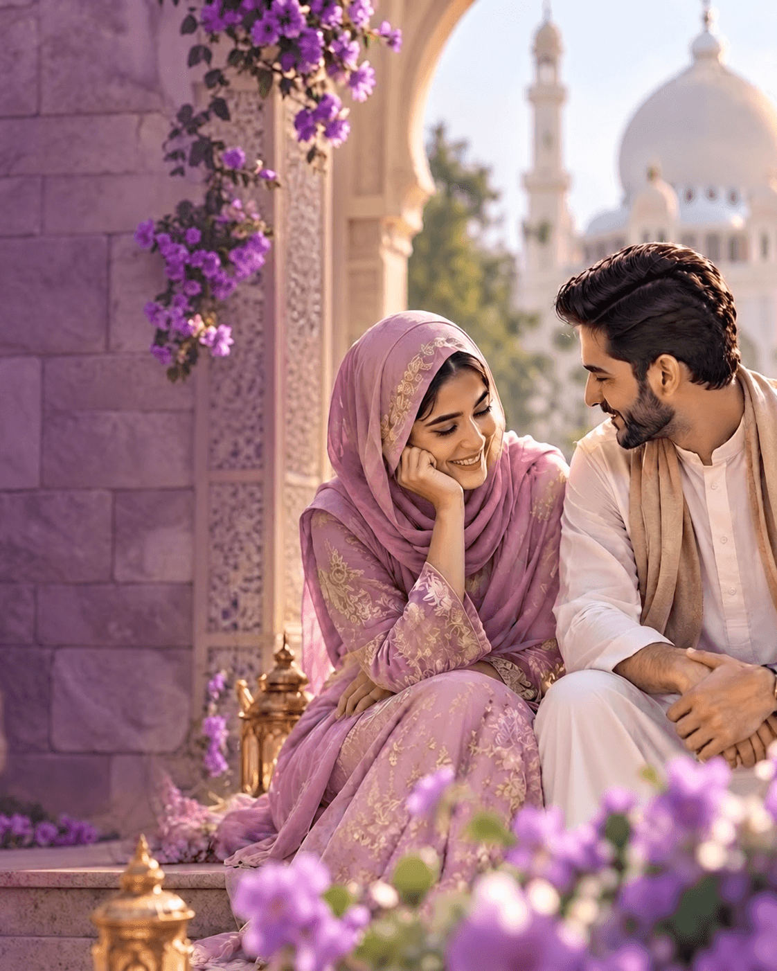 Couple celebrating a new beginning together